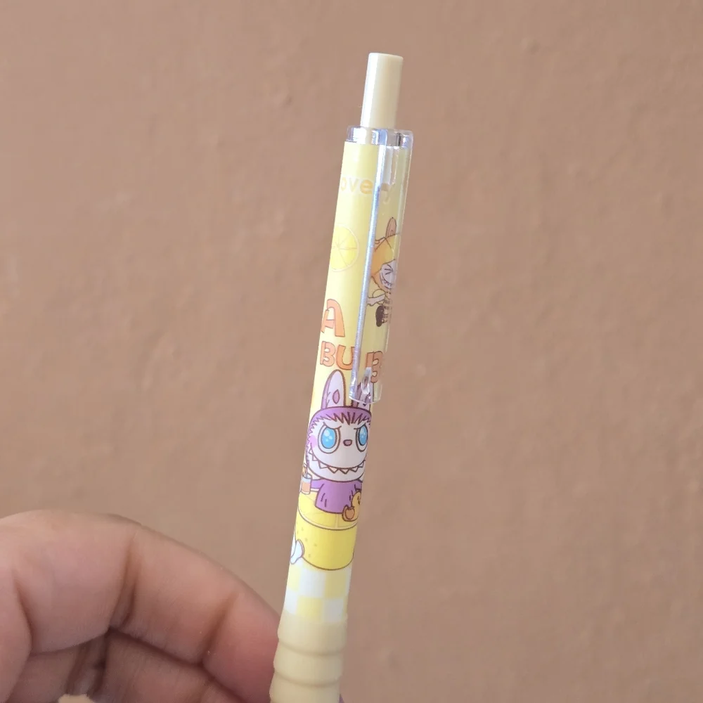 🍒🍒 Cute Yellow Labubu Design Pen